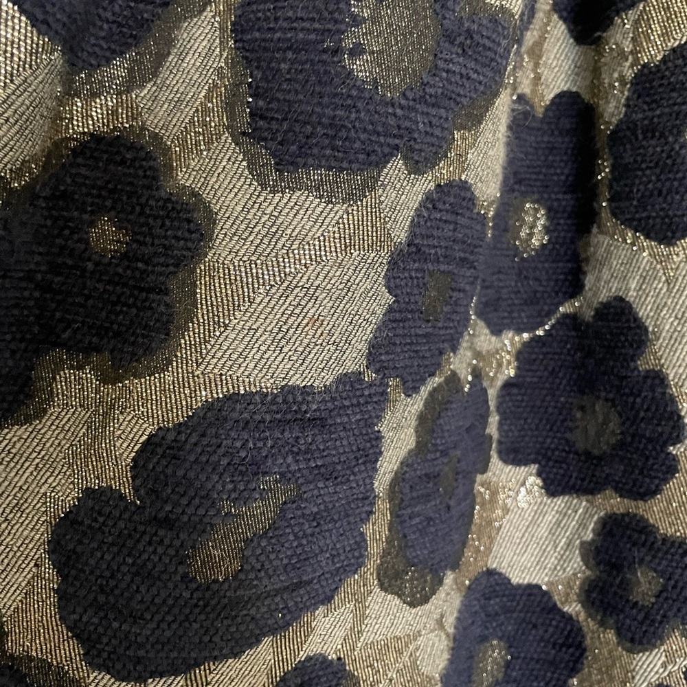 DRESS GALLERY France Pleated Flower Metallic Jacquard- Anthropologie - Picture 8 of 8